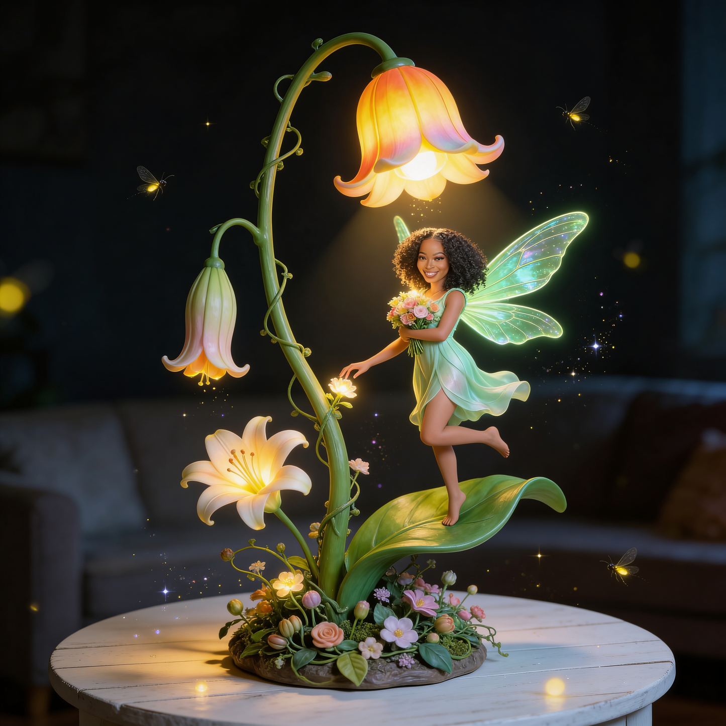 Selbstliebe Geschenk, Geschenk für Frauen - Personalisierte Blumenliebhaber Acryl LED Nachtlicht