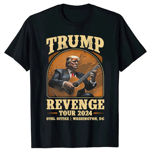 Trump Rache-Tour 2024 T-Shirt Grafik Unterstützung für „Take America Back The Return“ Fans Kurzarm-T-Shirts Damen Herren Bekleidung T-Shirt & Hoodie