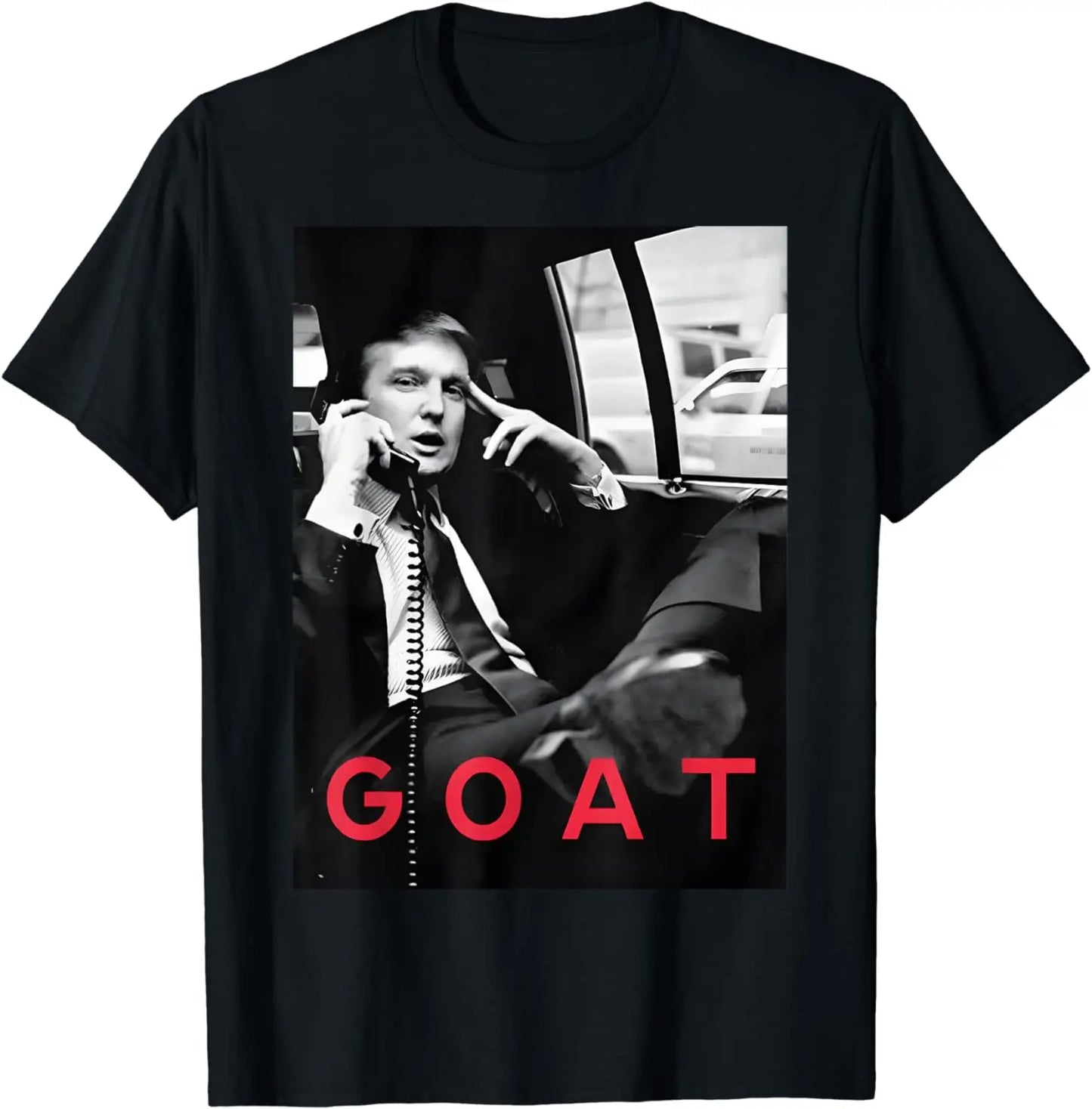 T-shirt graphique « Goat Vote Trump 2024 » (Soutien aux Républicains et à l'Amérique) - Vêtements streetwear pour hommes - Sweat à capuche