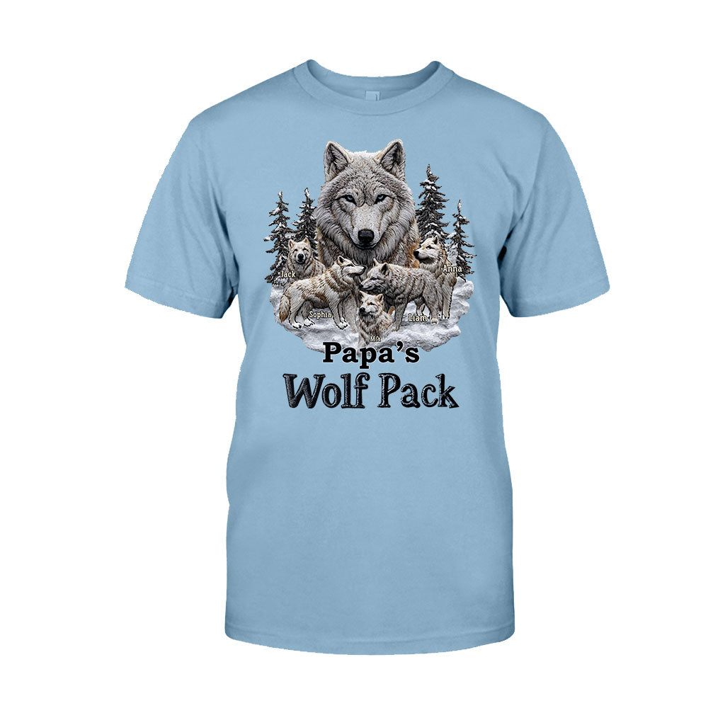 Papa's Wolf Pack - Personalized Father T-shirt And Hoodie