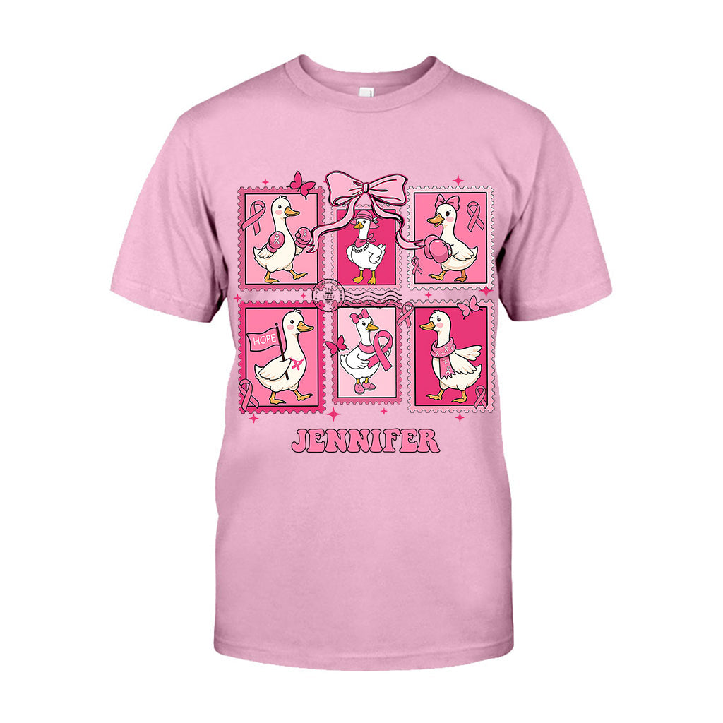 In October We Wear Pink - Personalized Breast Cancer Awareness T-shirt And Hoodie