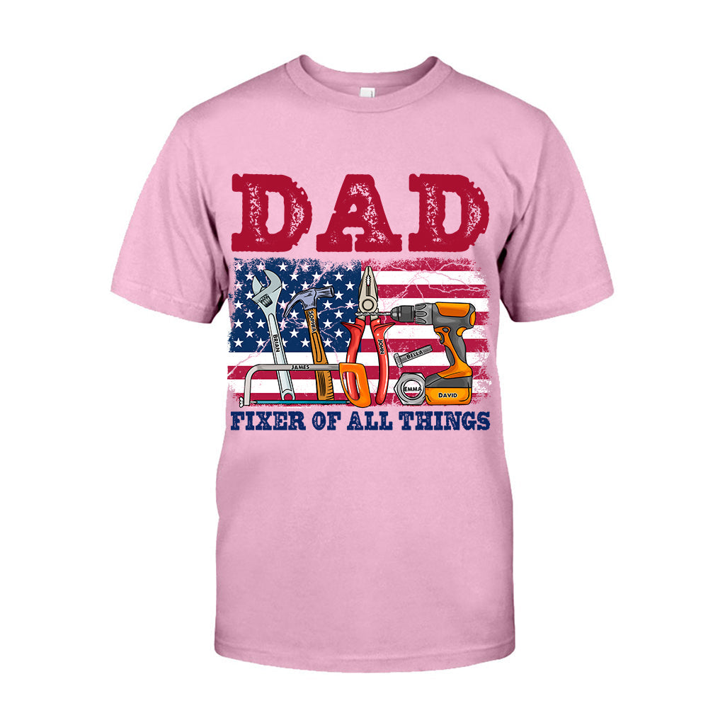 Dad Fixer Of All Things - Personalized Father T-shirt And Hoodie