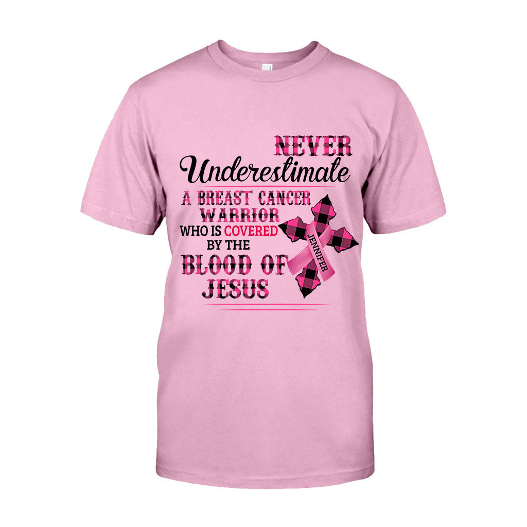 Christian Faith Pink Ribbon - Personalized Breast Cancer Awareness T-shirt And Hoodie