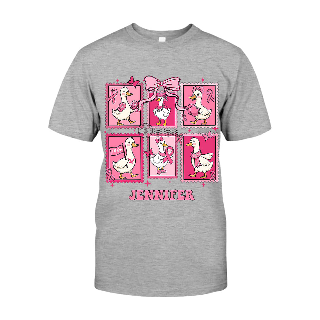 In October We Wear Pink - Personalized Breast Cancer Awareness T-shirt And Hoodie