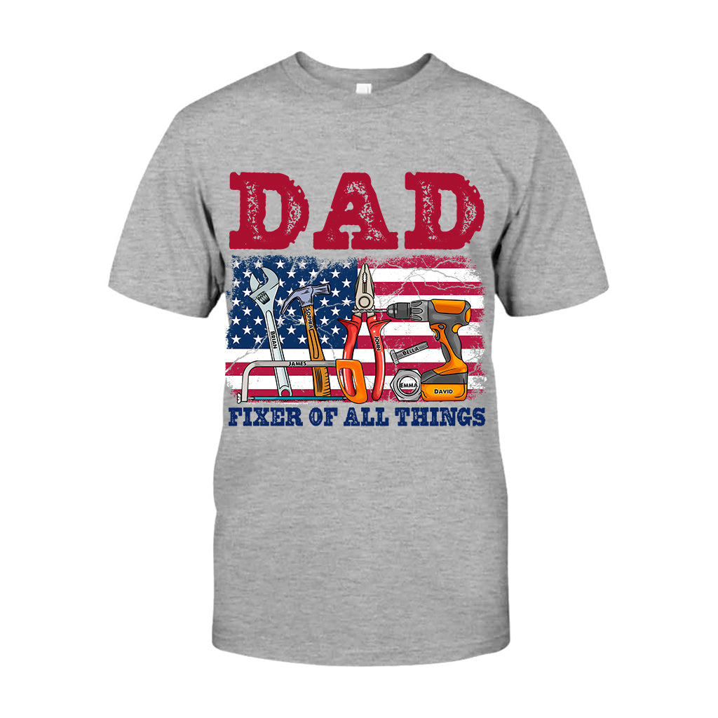 Dad Fixer Of All Things - Personalized Father T-shirt And Hoodie