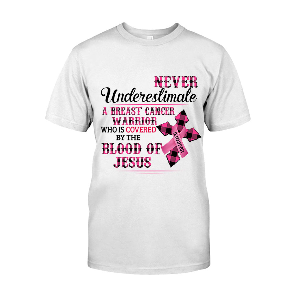 Christian Faith Pink Ribbon - Personalized Breast Cancer Awareness T-shirt And Hoodie