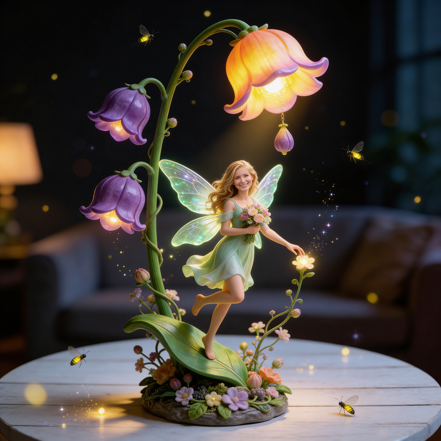 Selbstliebe Geschenk, Geschenk für Frauen - Personalisierte Blumenliebhaber Acryl LED Nachtlicht