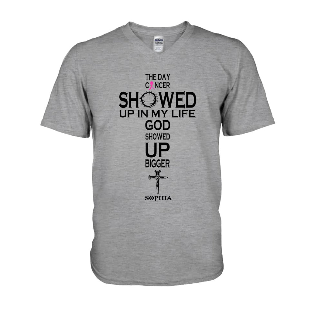 Faith Over Fear - Personalized Breast Cancer Awareness T-shirt And Hoodie