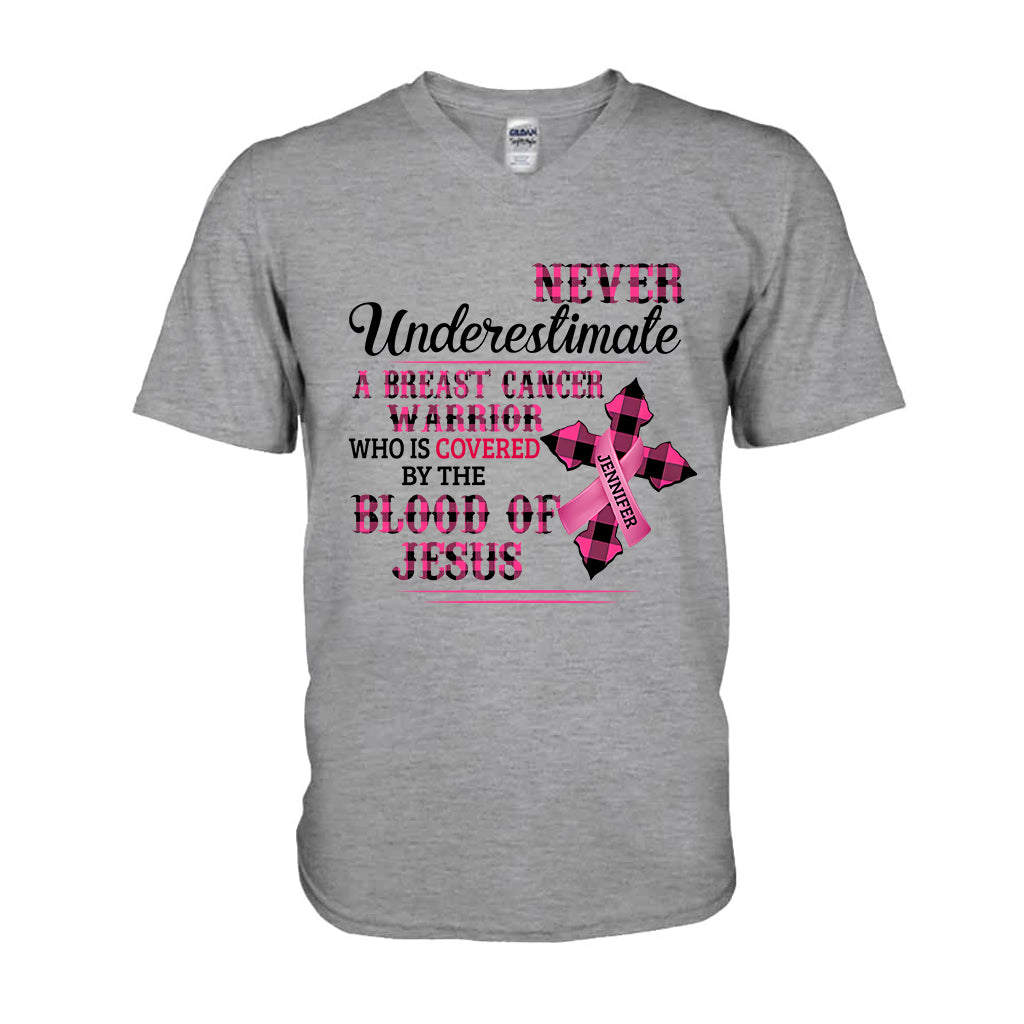 Christian Faith Pink Ribbon - Personalized Breast Cancer Awareness T-shirt And Hoodie