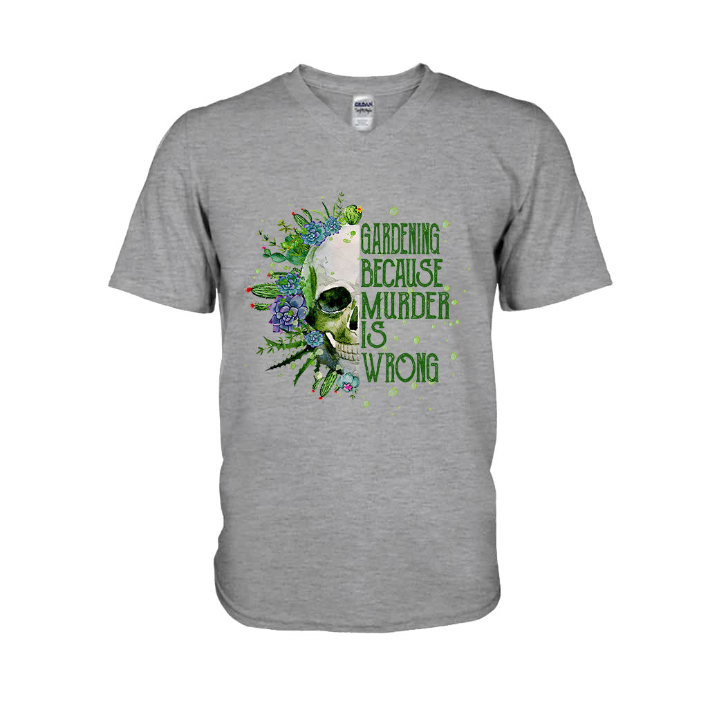 T-shirt et sweat à capuche « Jardiner parce que le meurtre est mal »