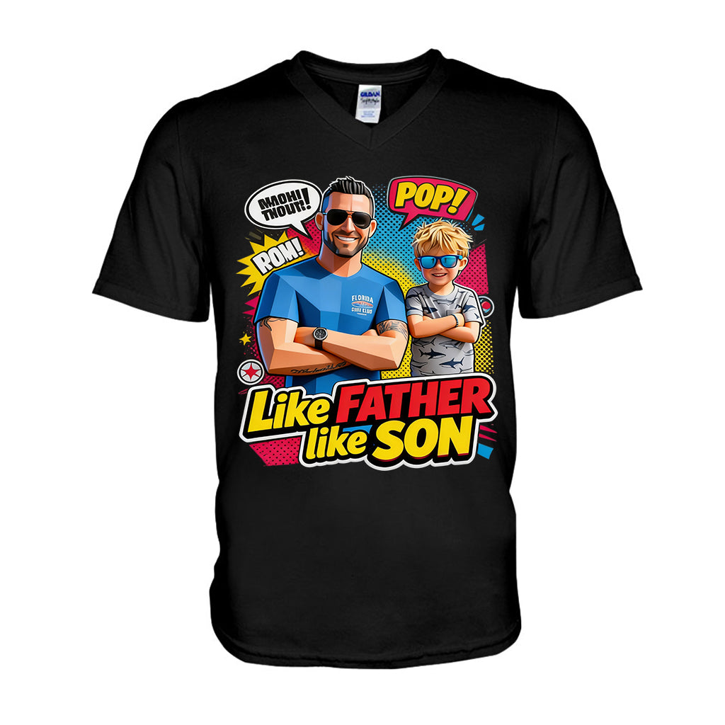 Popart Stil Geschenk - Personalisierte Vater T-Shirt und Hoodie