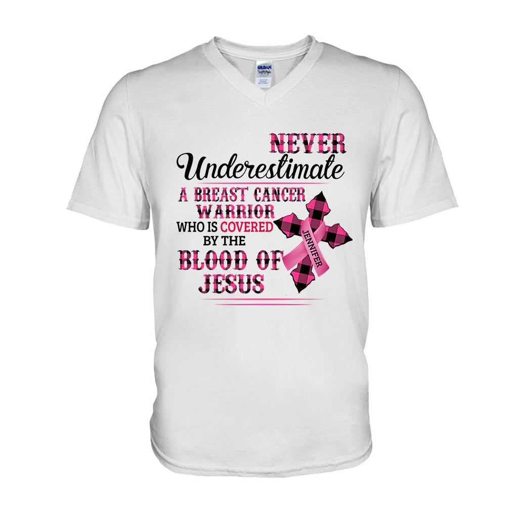 Christian Faith Pink Ribbon - Personalized Breast Cancer Awareness T-shirt And Hoodie