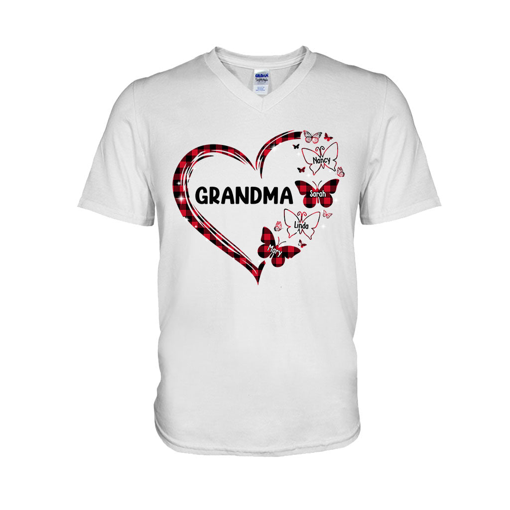 Grandma Butterfly - Gift for grandma, mom - Personalized T-shirt And Hoodie