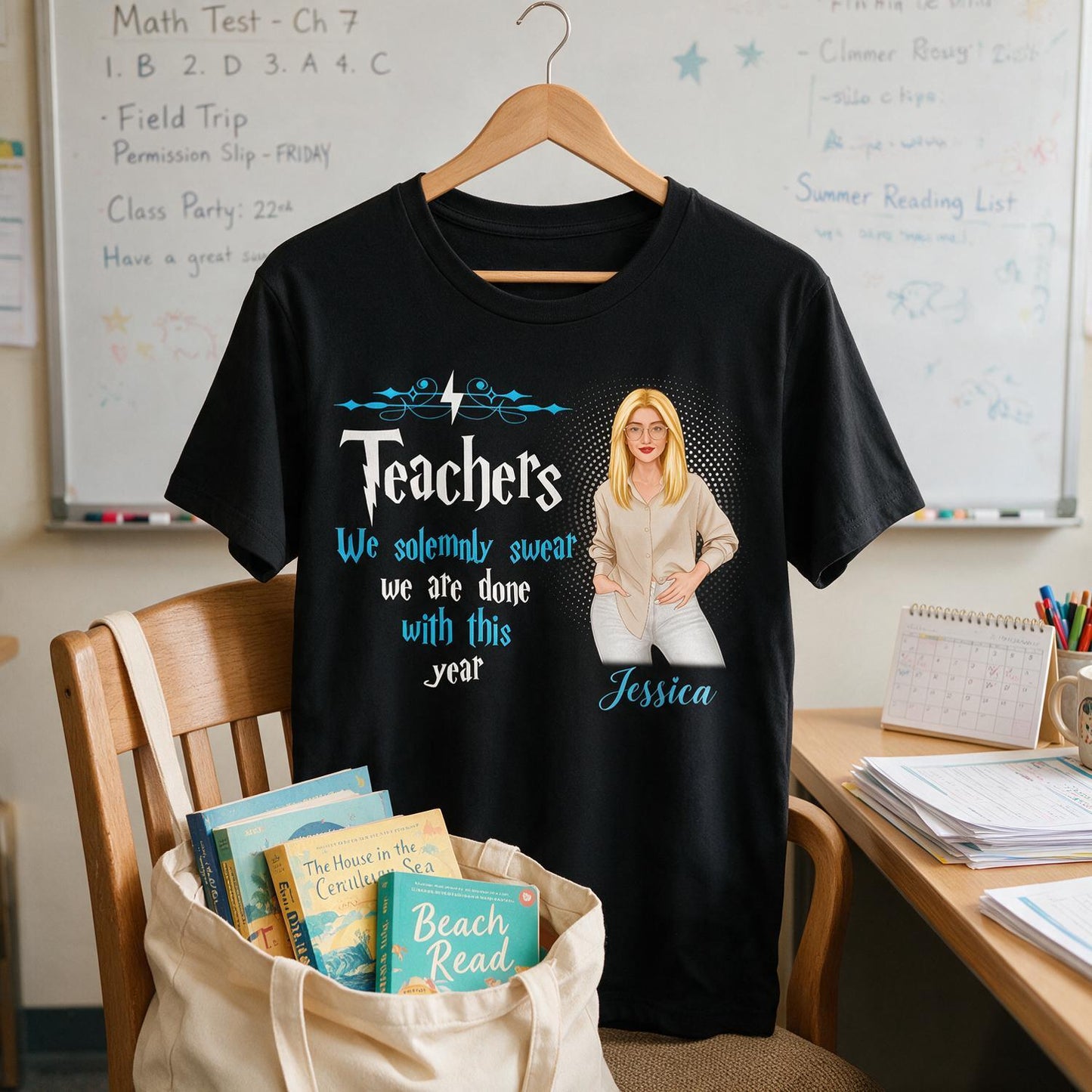 Personalized Last Day Of School Teacher Shirt, Custom Done With This Year Teacher Appreciation Gift