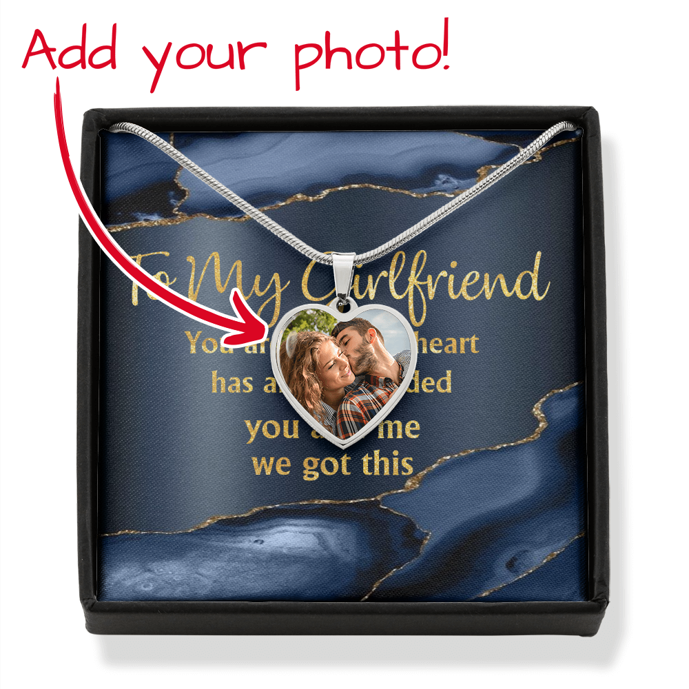 To My Girlfriend - Personalized Couple Nightmare Heart Pendant Necklace - jak6928