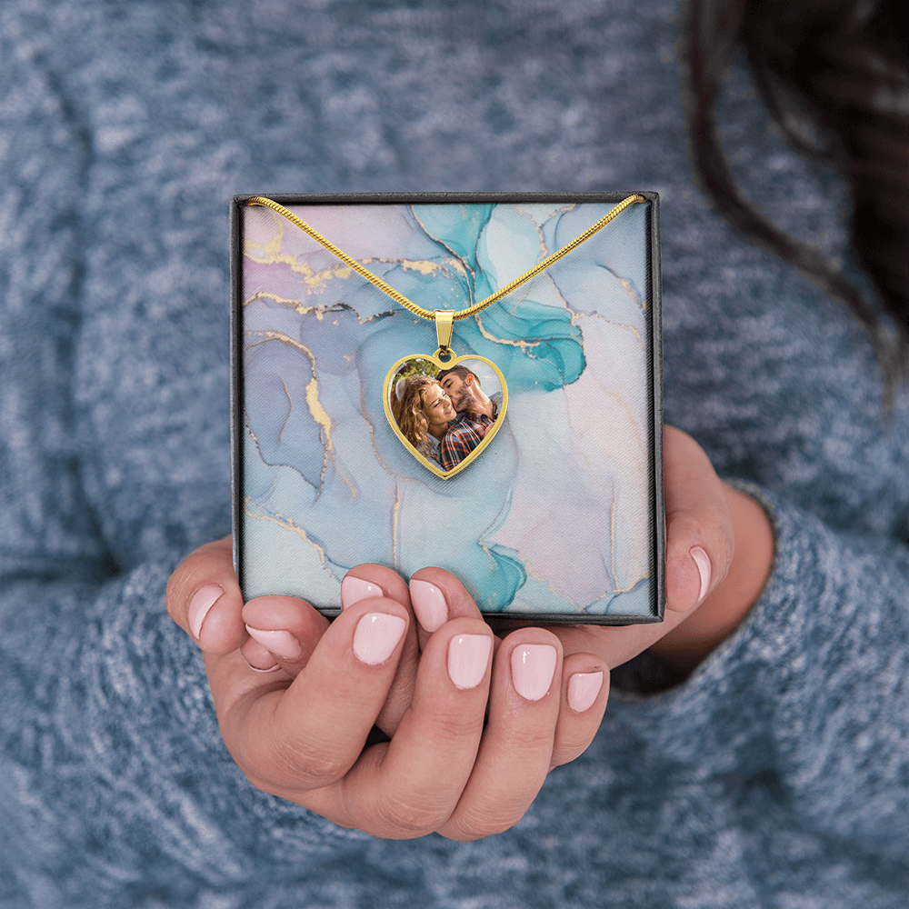 Thank You Mum - Gift for mom, grandma, wife, girlfriend, daughter - Personalized Heart Pendant Necklace - mth5888