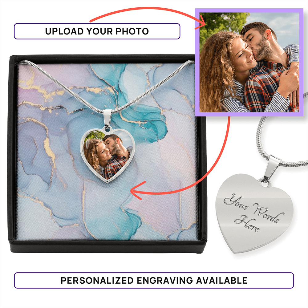 Thank You Mum - Gift for mom, grandma, wife, girlfriend, daughter - Personalized Heart Pendant Necklace - mth5888