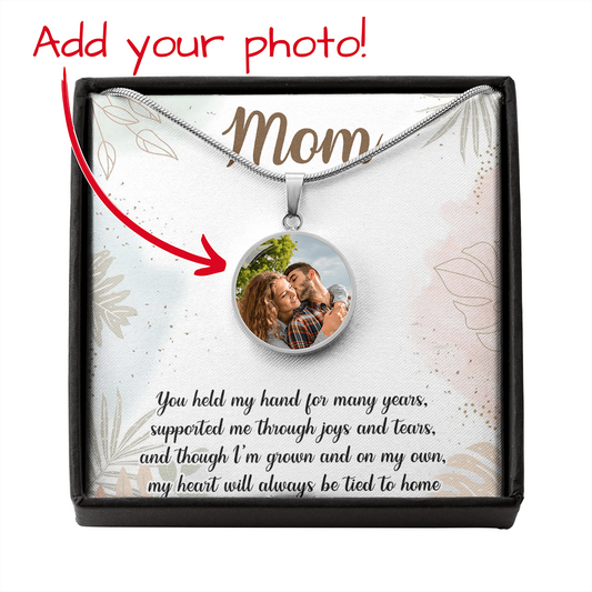 Geburtstagsblume – Geschenk für Mama, Ehefrau, Freundin, Oma – Personalisierte runde Anhängerkette – mth5829 Mama