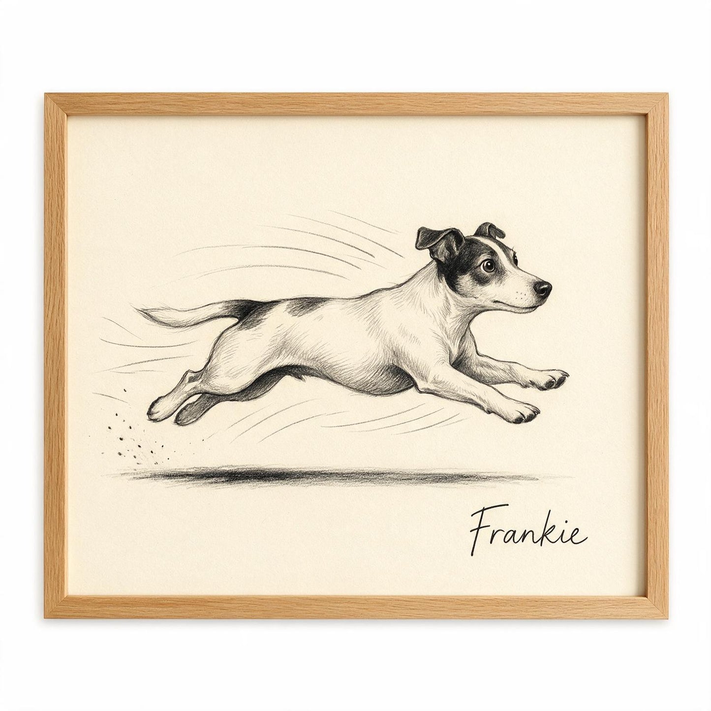 Personalized Zoomies Dog Vintage Sketch Poster - Custom Pet Name Wall Art Gift For Dog Lovers