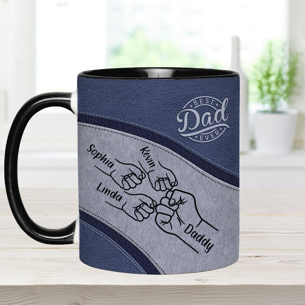 Best Dad Ever - Personalized Father Accent Mug