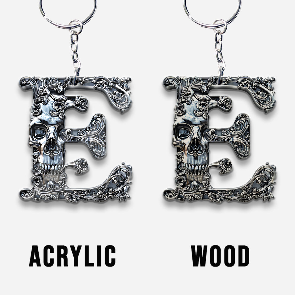 Skull Alphabet - Personalized Skull Keychain
