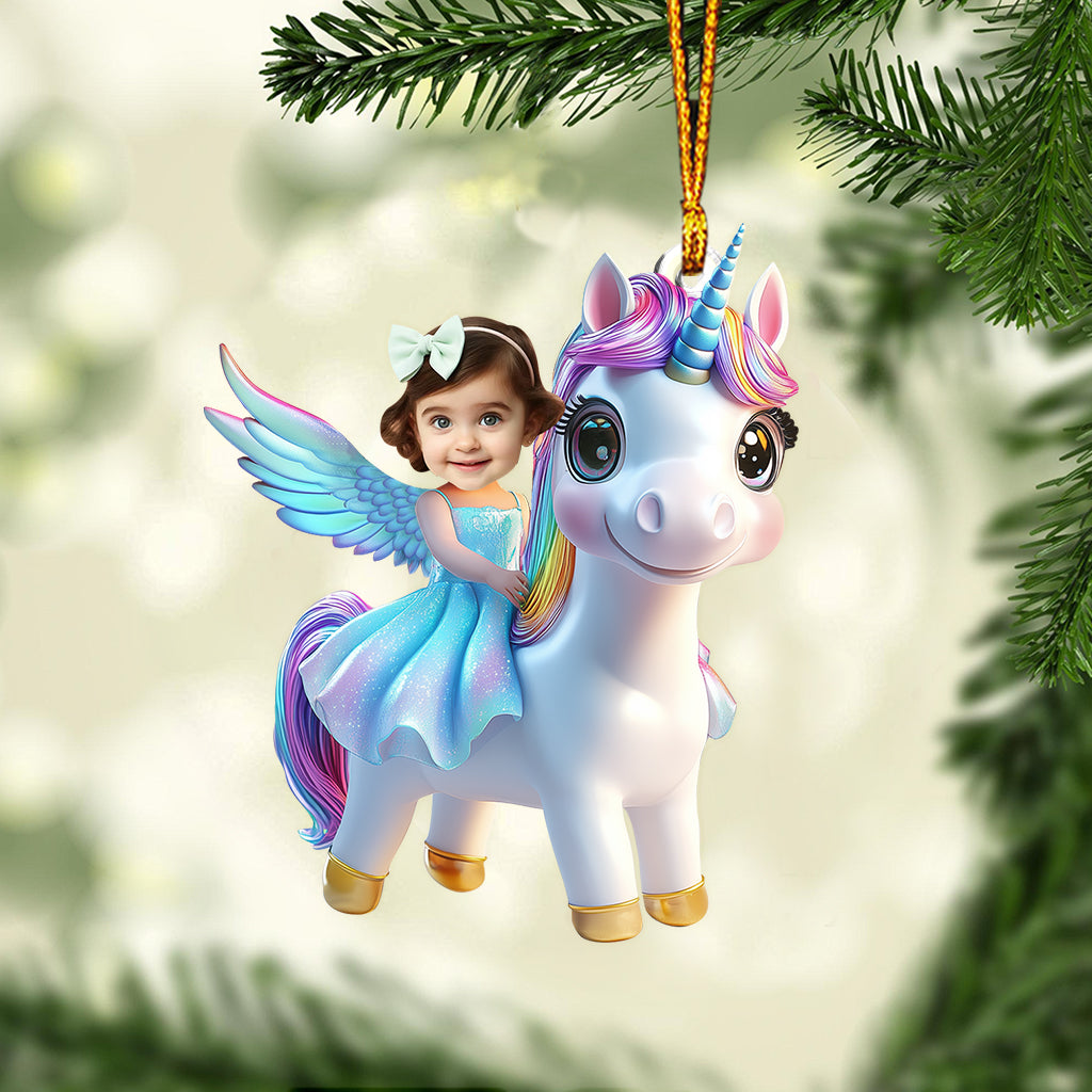 Unicorn - Personalized Kid Custom Shaped Ornament