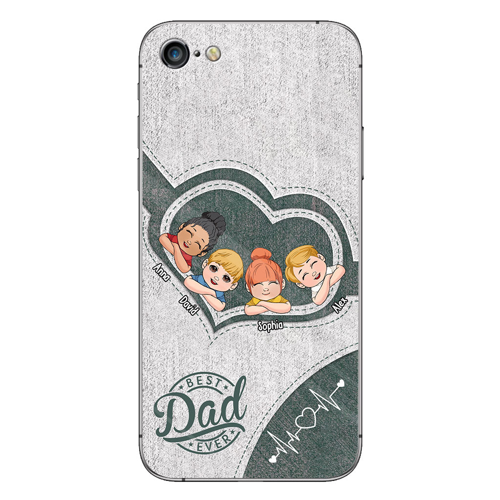 Dad's Heart Best Dad Ever - Personalized Father Phone Case