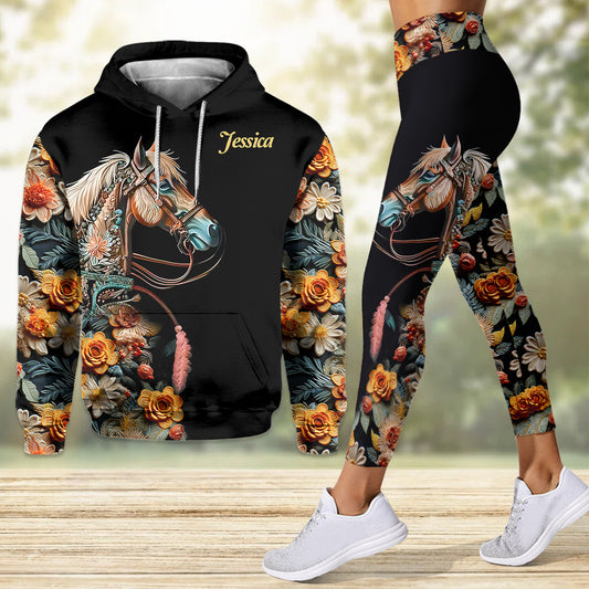 Love Horses - Personalized Horse Hoodie and Leggings