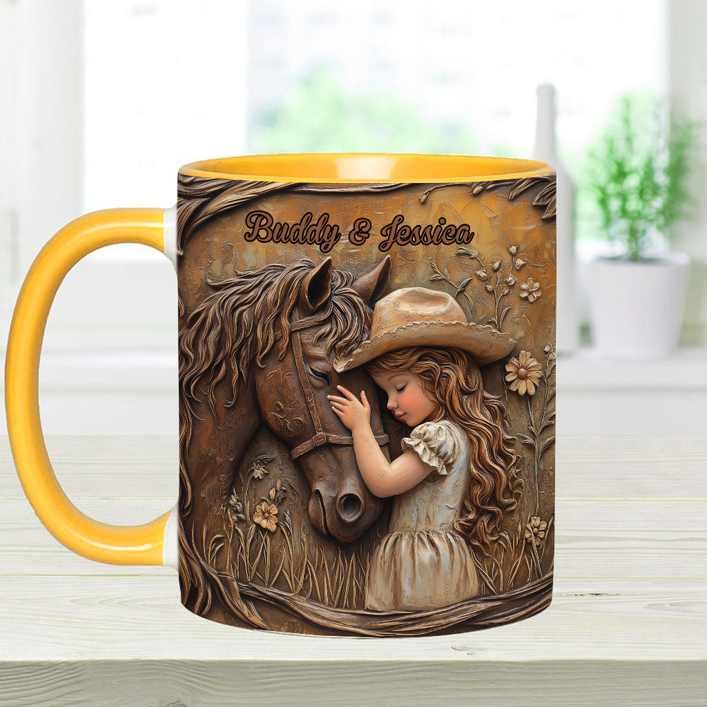 Just A Girl Who Loves Horse - Personalized Horse Accent Mug