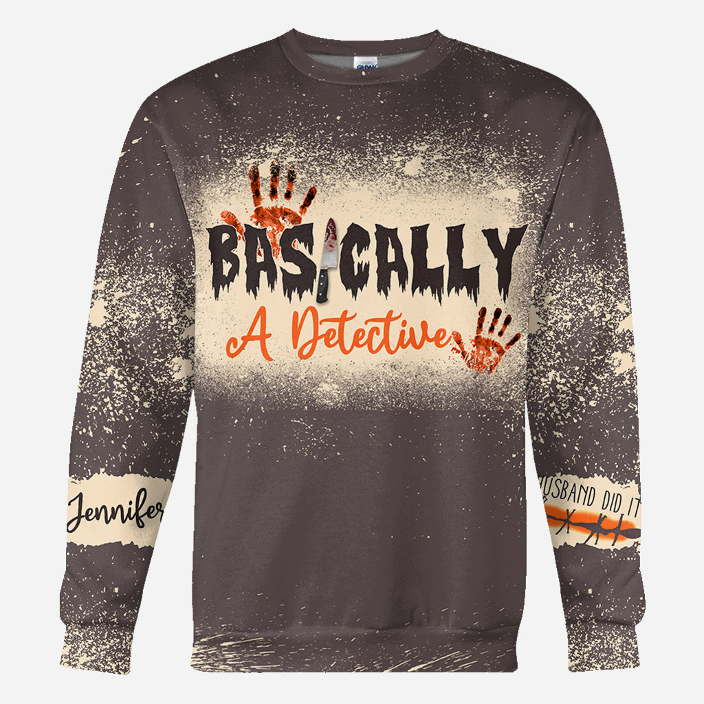 Basically A Detective - Personalized All Over Shirt