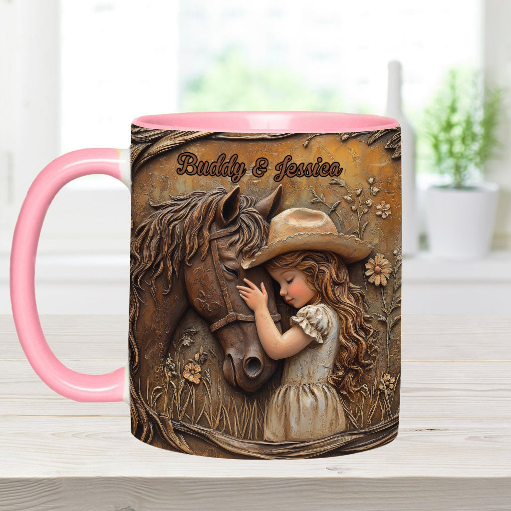 Just A Girl Who Loves Horse - Personalized Horse Accent Mug