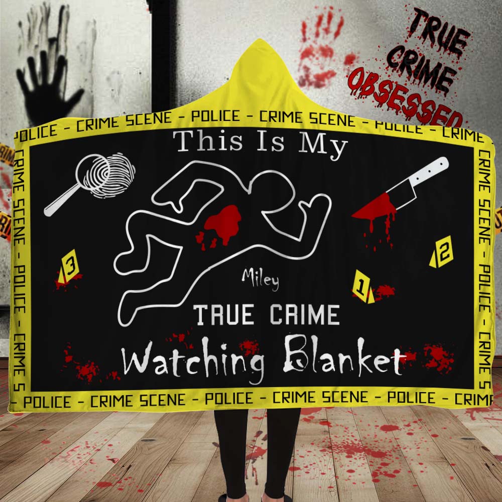 True Crime Watching Blanket - Personalized Hooded Blanket