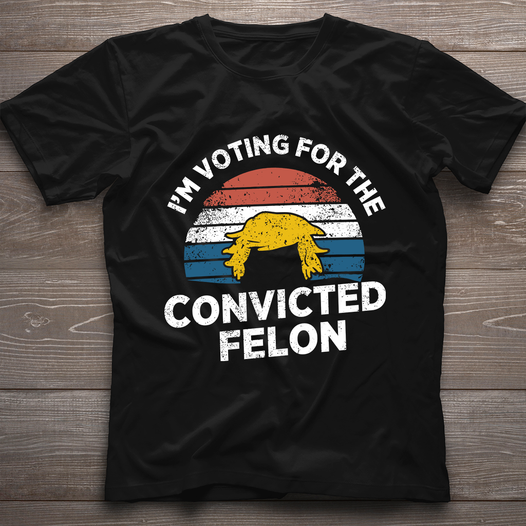 T-shirt « Je vote pour le criminel condamné », T-shirt humoristique Trump, T-shirt Élection 2024, T-shirt Donald Trump 2024