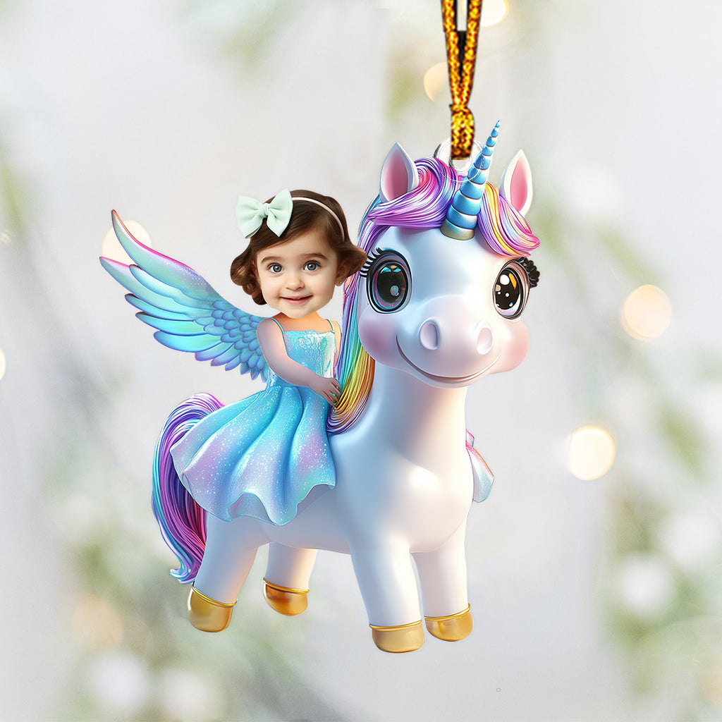 Unicorn - Personalized Kid Custom Shaped Ornament