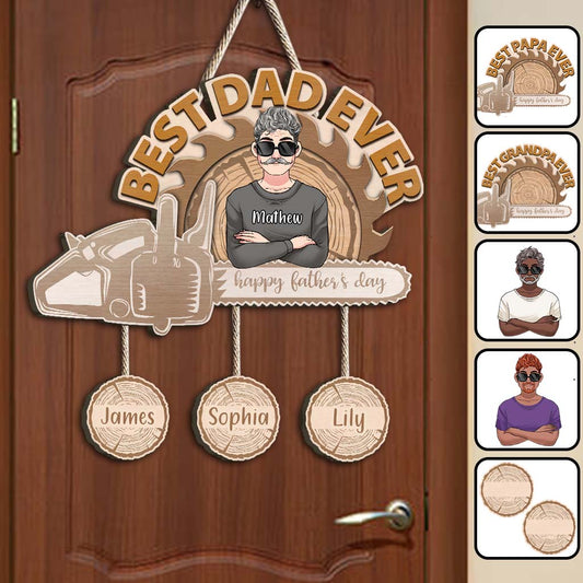 Best Dad Ever - Personalized Father Pallet Wood Sign