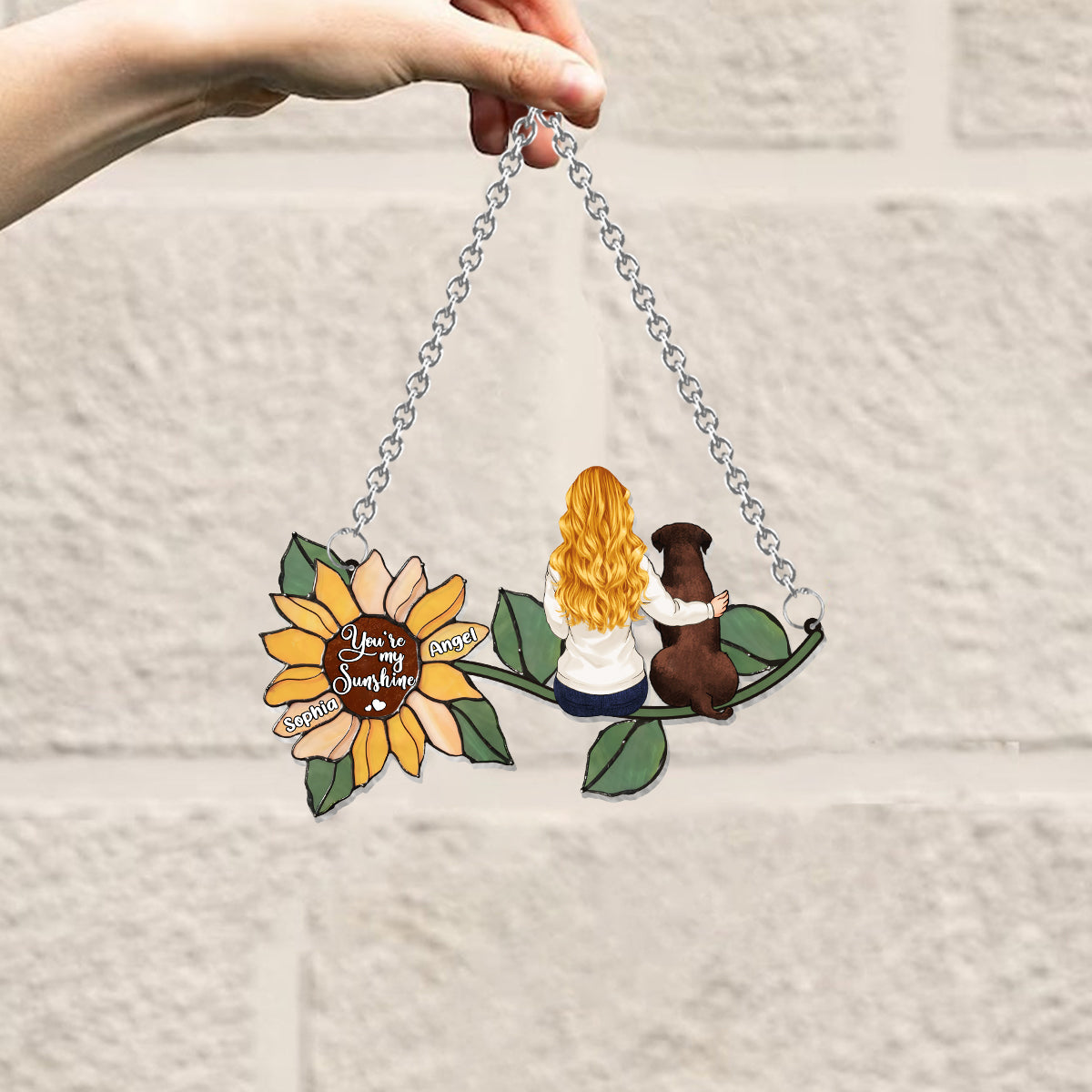 You're My Sunshine - Personalized Dog Window Hanging Suncatcher Ornament