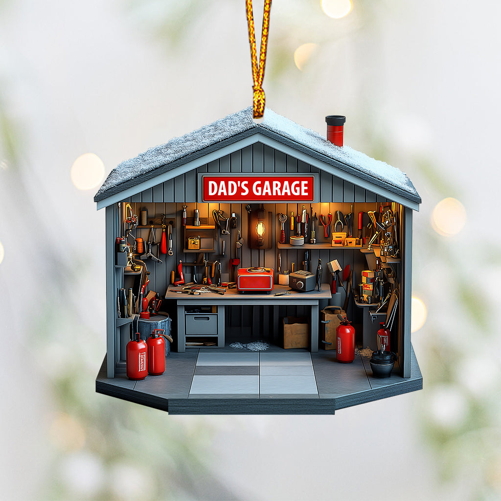 Dad's Garage - Personalized Father Ornament