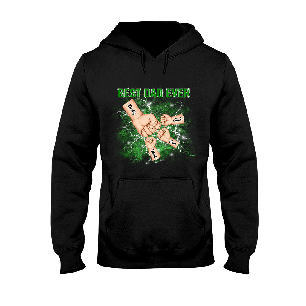 Bootleg Father & Kids Fist Bump - Personalized Father T-shirt And Hoodie