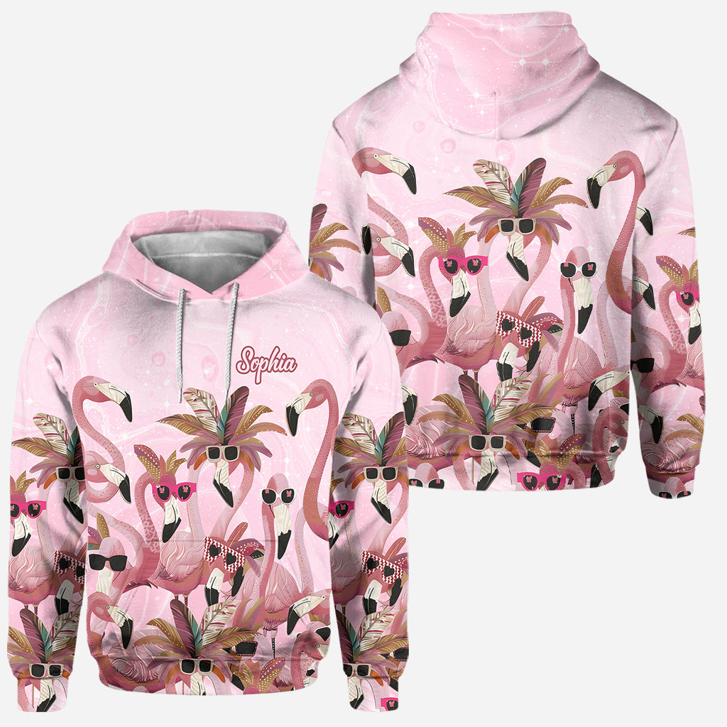 Pink Flamingo - Personalized Flamingo Hoodie and Leggings