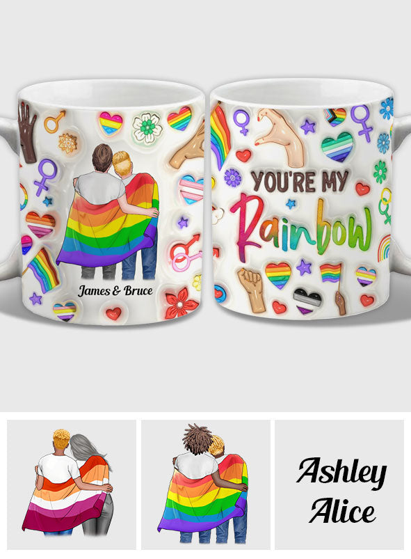 Du bist mein Regenbogen – Personalisierte Tasse zur Unterstützung der LGBTQ+-Community