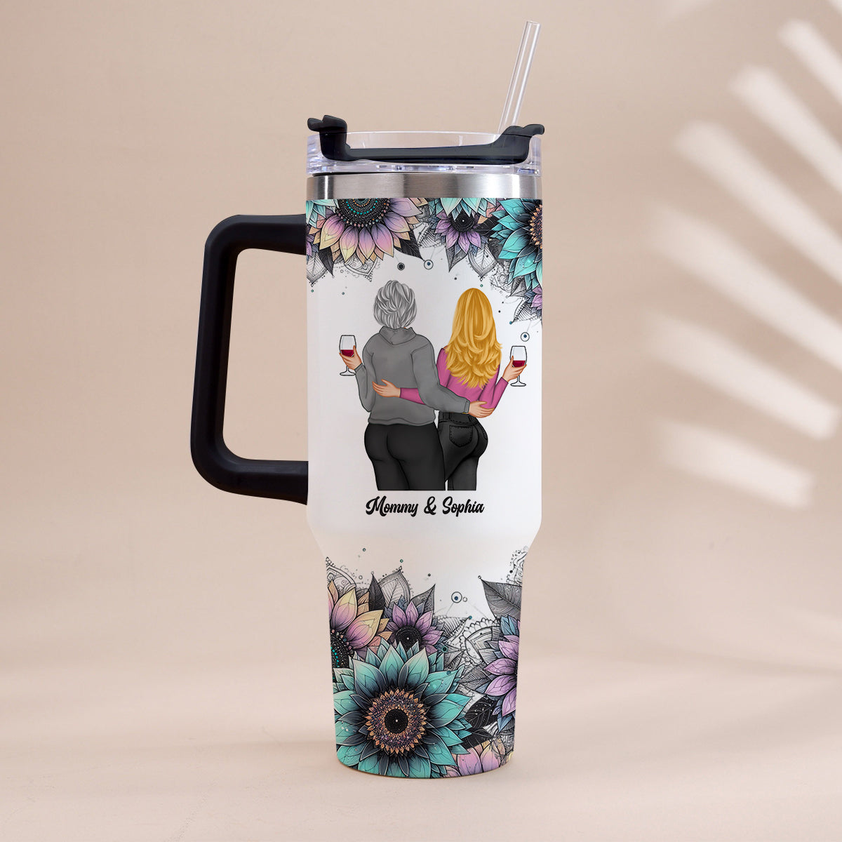 Mama Bear - Personalized Mother Tumbler With Handle
