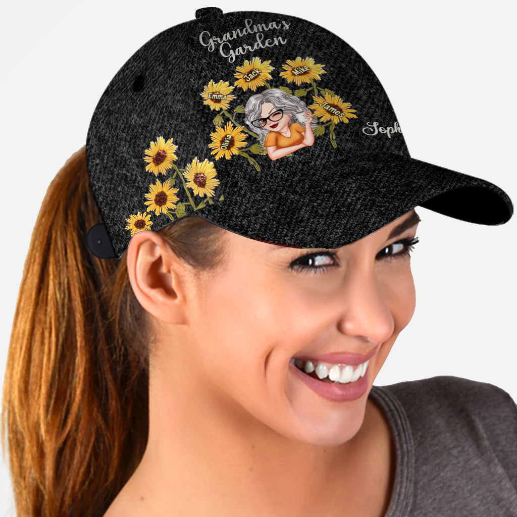 Grandma's Garden Wild Flowers - Personalized Grandma Classic Cap