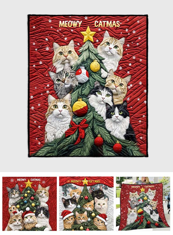 Mewoy Catmas - Personalized Cat Quilt