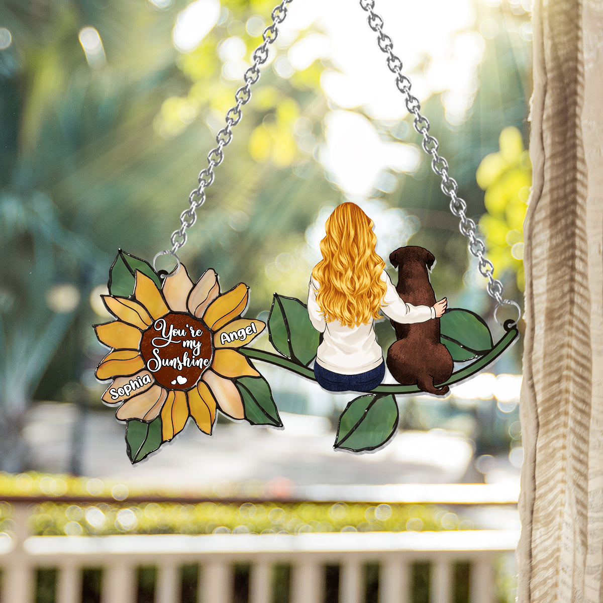 You're My Sunshine - Personalized Dog Window Hanging Suncatcher Ornament
