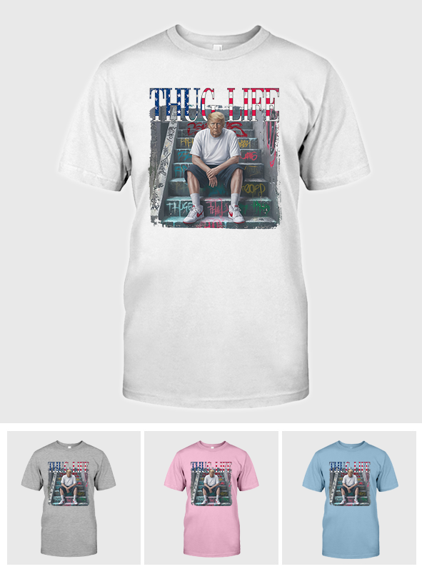 T-shirt « Thug Life President », T-shirt « Trum Thug Life », T-shirt Président, T-shirts Élections, T-shirt Présidentiel, T-shirt Fête de l'Indépendance |