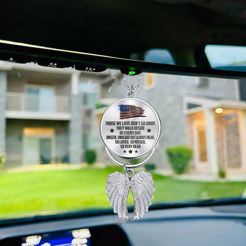Ceux que nous aimons ne disparaissent jamais - Ornement personnalisé en forme d'ailes de vétéran