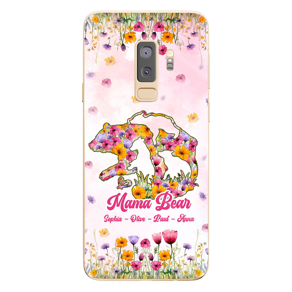 Mama Bear - Personalized Mother Clear Phone Case