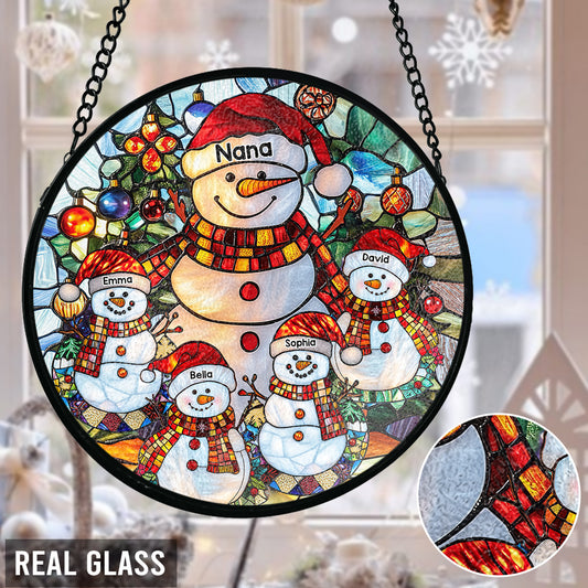 Blessed To Be Called Nana Grandma Gigi - Personalized Grandma Stained Glass Suncatcher