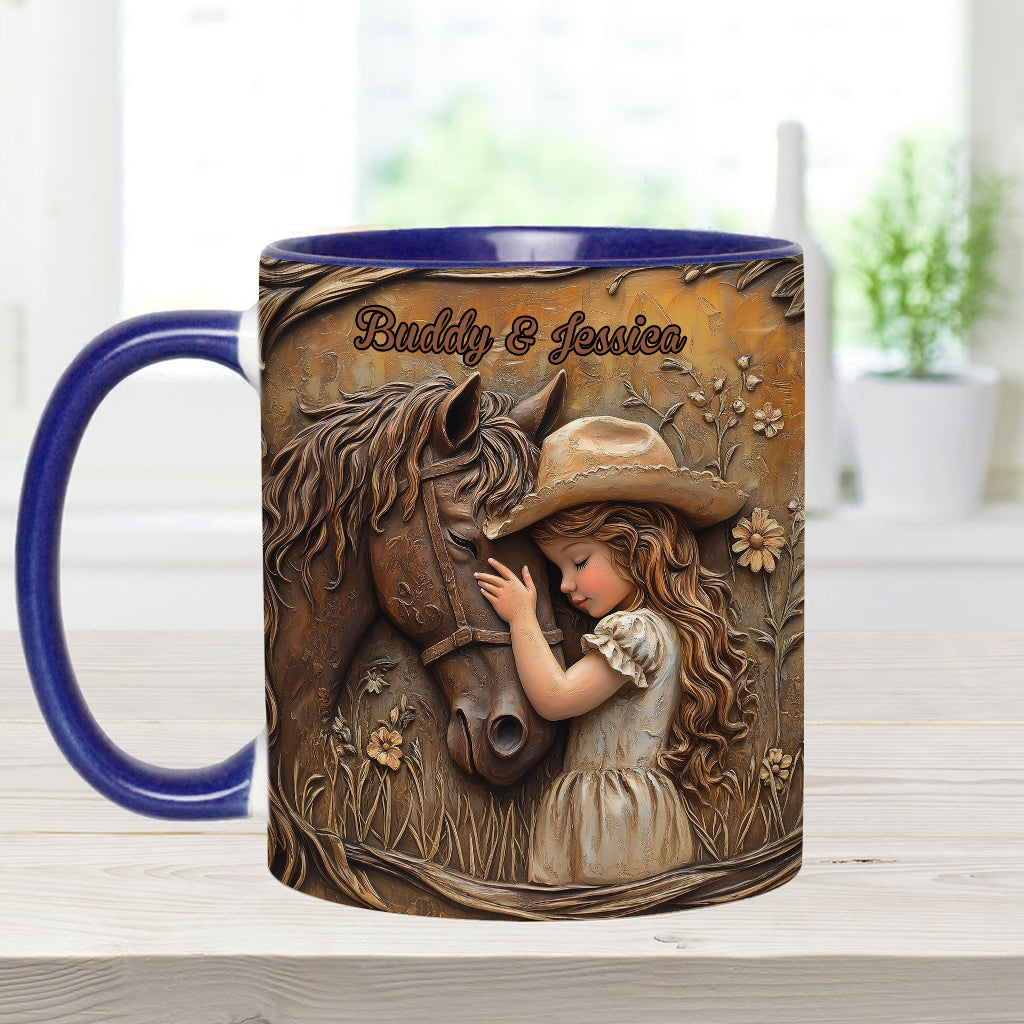 Just A Girl Who Loves Horse - Personalized Horse Accent Mug