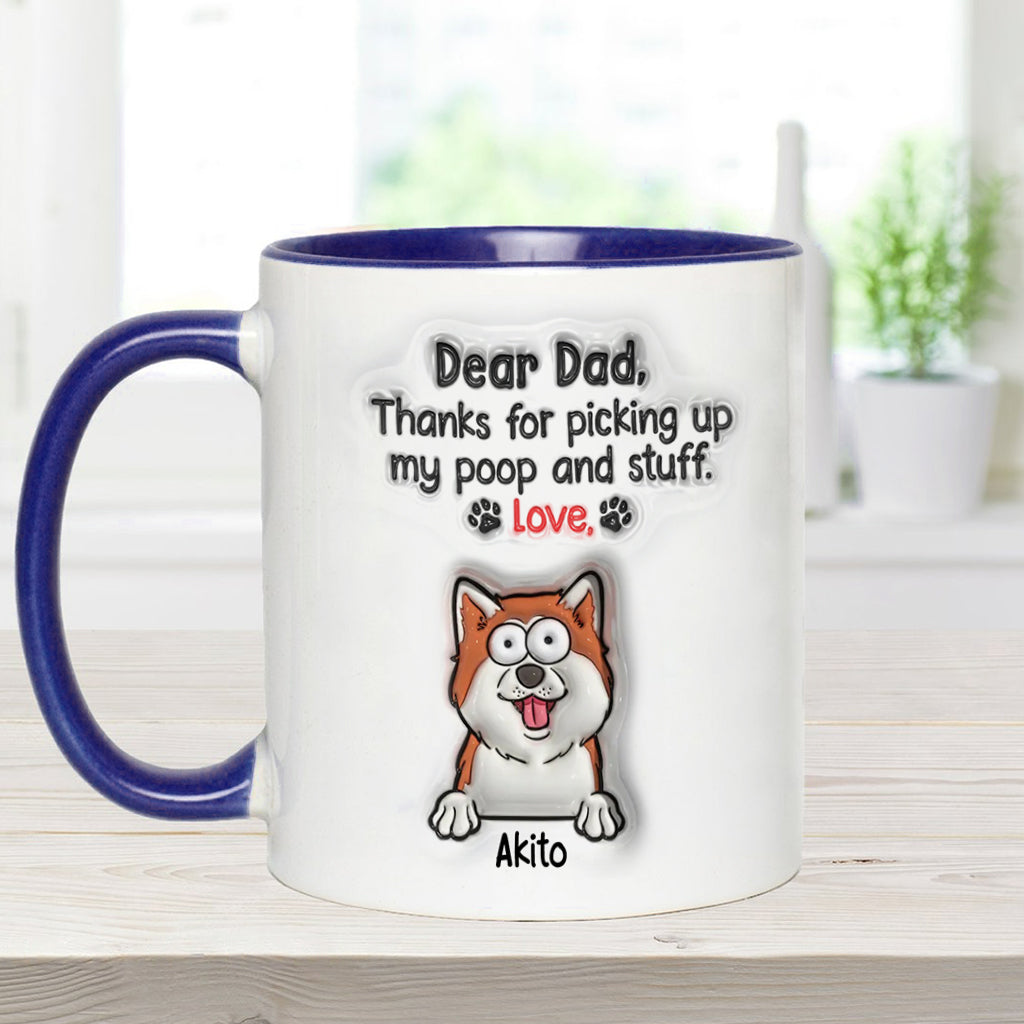 Merci d'avoir ramassé mes crottes - Mug personnalisé avec motif chien